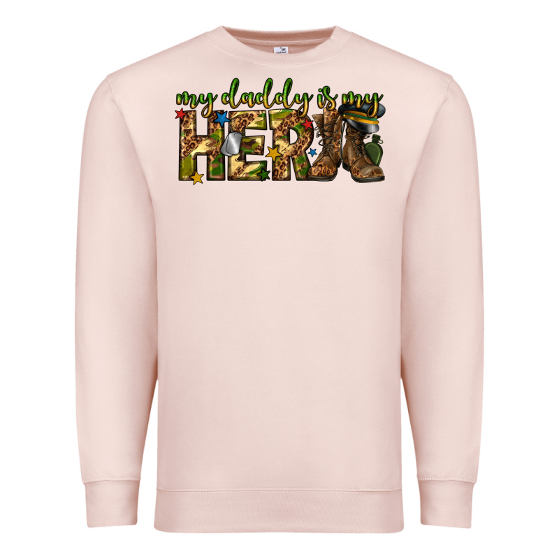My Daddy Is My Hero Army Western Premium Sweatshirt by texasbilliewilder | Teevron
