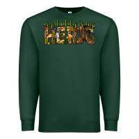 Sports Green my daddy is my hero army western Premium Sweatshirt - texasbilliewilder