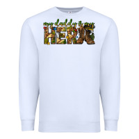 White my daddy is my hero army western Premium Sweatshirt - texasbilliewilder