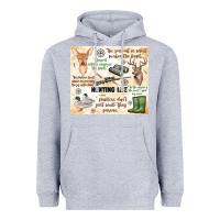 Heather Grey hunting life Heavyweight Hoodie - MaliasSmallBusiness