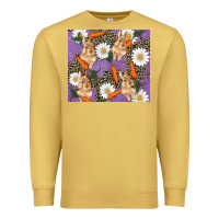 Antique Gold easter bunny carrot daisys leopard glitter Premium Sweatshirt - RanaPortraitStore