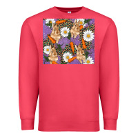 Cardinal easter bunny carrot daisys leopard glitter Premium Sweatshirt - RanaPortraitStore