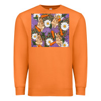 Carrot easter bunny carrot daisys leopard glitter Premium Sweatshirt - RanaPortraitStore