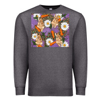 Charcoal Heather easter bunny carrot daisys leopard glitter Premium Sweatshirt - RanaPortraitStore