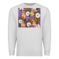 Dove Grey easter bunny carrot daisys leopard glitter Premium Sweatshirt - RanaPortraitStore