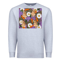 Heather Grey easter bunny carrot daisys leopard glitter Premium Sweatshirt - RanaPortraitStore