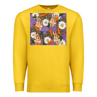 Lemon easter bunny carrot daisys leopard glitter Premium Sweatshirt - RanaPortraitStore