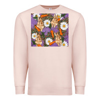 Pale Pink easter bunny carrot daisys leopard glitter Premium Sweatshirt - RanaPortraitStore