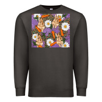 Smoke easter bunny carrot daisys leopard glitter Premium Sweatshirt - RanaPortraitStore