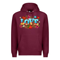 Burgundy love summer Premium Hoodie - AdoDesignShop