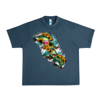 Midnight Navy Baja California Sur State Of Mexico Map Urban Heavy Tee - RanaPortraitStore