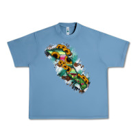 Pebble Blue Baja California Sur State Of Mexico Map Urban Heavy Tee - RanaPortraitStore