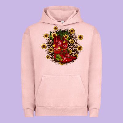 Boots Wood Slice Ornament Urban Hoodie Designed By Jahusdesignshop