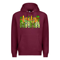 Burgundy lucky mama Premium Hoodie - Artiststas