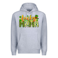 Heather Grey lucky mama Premium Hoodie - Artiststas
