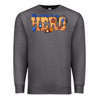 Charcoal Heather my daddy is my hero dispatcher Premium Sweatshirt - texasbilliewilder