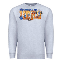 Heather Grey my daddy is my hero dispatcher Premium Sweatshirt - texasbilliewilder