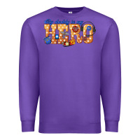 Purple my daddy is my hero dispatcher Premium Sweatshirt - texasbilliewilder