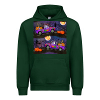 Forest Green halloween spooky truck seamless pattern Urban Hoodie - BundleAndBundleShop