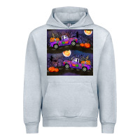 Heather Grey halloween spooky truck seamless pattern Urban Hoodie - BundleAndBundleShop