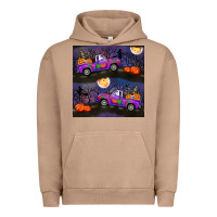 Pigment Burro halloween spooky truck seamless pattern Urban Hoodie - BundleAndBundleShop