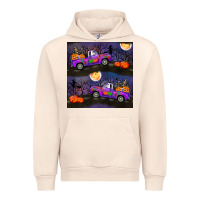 Sandshell halloween spooky truck seamless pattern Urban Hoodie - BundleAndBundleShop