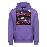 Tulip halloween spooky truck seamless pattern Urban Hoodie - BundleAndBundleShop