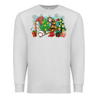 Dove Grey christmas trees with baseball Premium Sweatshirt - Zillion Design Studio