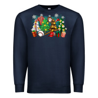 Navy christmas trees with baseball Premium Sweatshirt - Zillion Design Studio