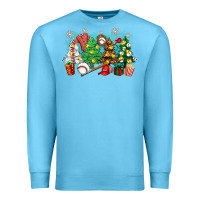Ocean Blue christmas trees with baseball Premium Sweatshirt - Zillion Design Studio