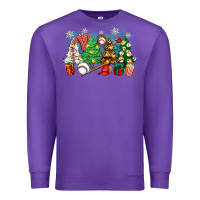 Purple christmas trees with baseball Premium Sweatshirt - Zillion Design Studio
