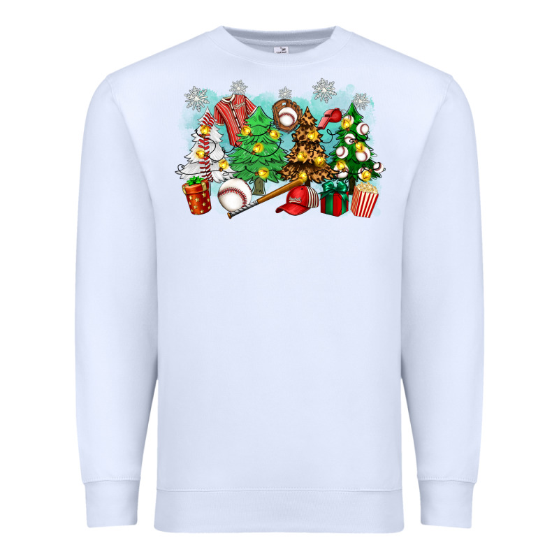 Christmas Trees With Baseball Premium Sweatshirt by Zillion Design Studio | Teevron