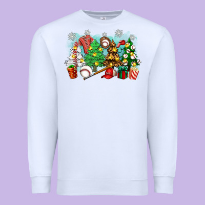 Premium Sweatshirt christmas trees with baseball
