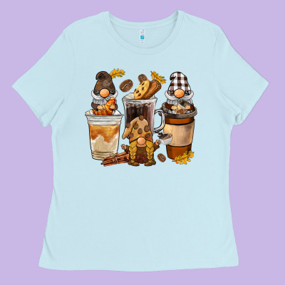 Coffee Gnome Ladies Tee Designed By Barkaloodesign