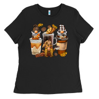 Black Coffee gnome Ladies Tee - BarkalooDesign
