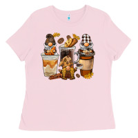 Bubblegum Pink Coffee gnome Ladies Tee - BarkalooDesign