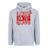 Heather Grey love valentines day Heavyweight Hoodie - MaliasSmallBusiness