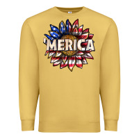Antique Gold merica with sunflower Premium Sweatshirt - texasbilliewilder