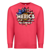 Cardinal merica with sunflower Premium Sweatshirt - texasbilliewilder