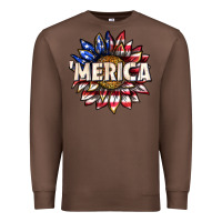 Chestnut merica with sunflower Premium Sweatshirt - texasbilliewilder