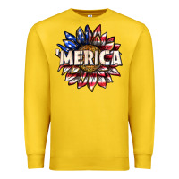 Lemon merica with sunflower Premium Sweatshirt - texasbilliewilder