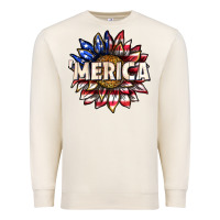 Merica With Sunflower Premium Sweatshirt | Teevron
