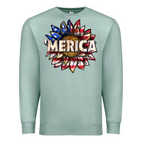 Seafoam merica with sunflower Premium Sweatshirt - texasbilliewilder