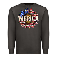 Smoke merica with sunflower Premium Sweatshirt - texasbilliewilder