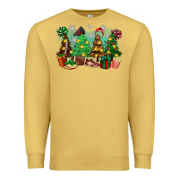 Antique Gold christmas trees with football Premium Sweatshirt - Zillion Design Studio