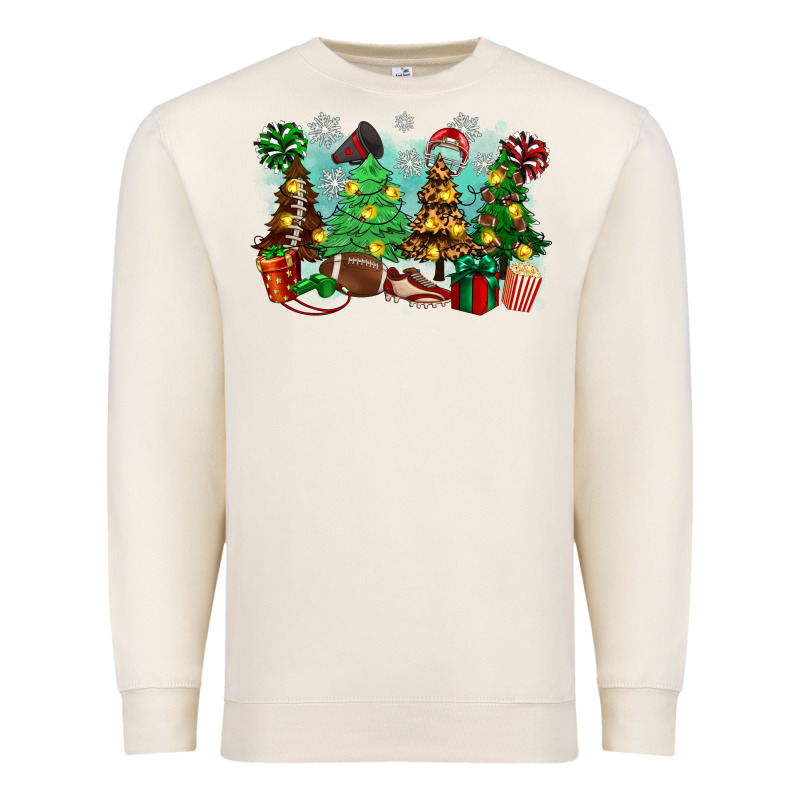 Christmas Trees With Football Premium Sweatshirt by Zillion Design Studio | Teevron