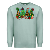 Seafoam christmas trees with football Premium Sweatshirt - Zillion Design Studio