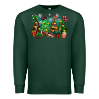 Sports Green christmas trees with football Premium Sweatshirt - Zillion Design Studio