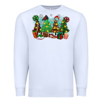 White christmas trees with football Premium Sweatshirt - Zillion Design Studio