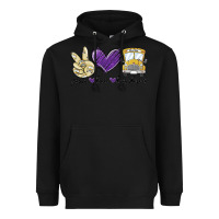 Peace Love Bus Driver Heavyweight Hoodie | Teevron